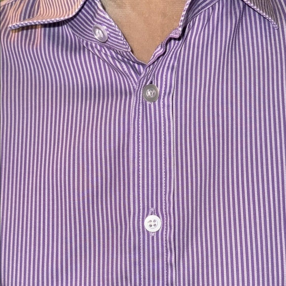 Armani Collezioni Purple Dress Shirt with Textured Fabric - Picture 3 of 3
